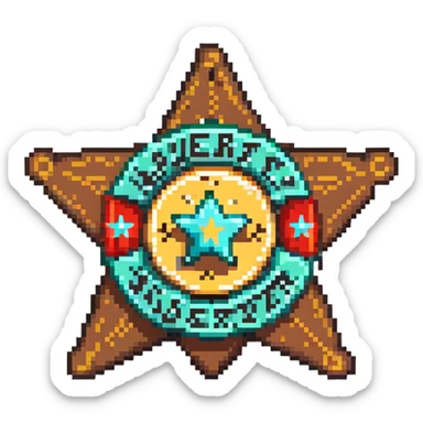 Sheriff-style star badge with MODERATOR text sticker