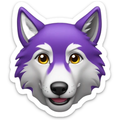 Un loup violet  sticker