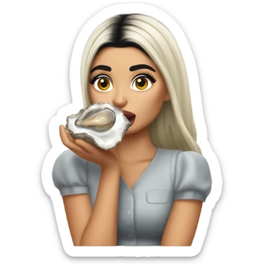 Kylie Jenner eating an oyster sticker