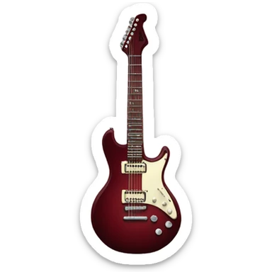 Dark red guitar sticker