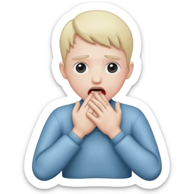 An person choking them self whit their own hands  sticker