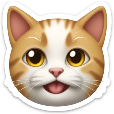 A cute cat with hacker style sticker