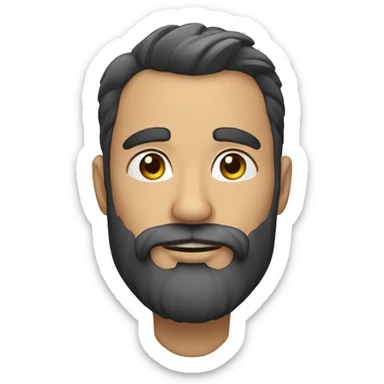 Homme chauve avec une barbe sticker