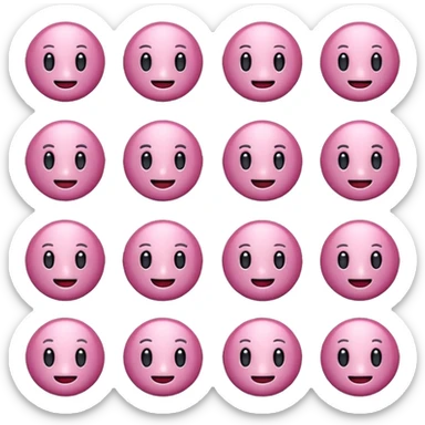 Mini emojis of pink stanley sticker