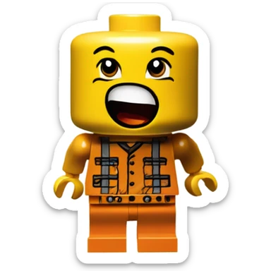 Lego figure flip out sticker