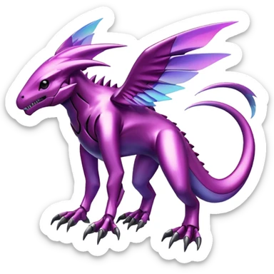  Cool Edgy Shiny Ethereal Legendary Digimon-Genesect-Palkia-hybrid full body sticker