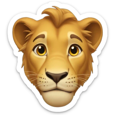Simba nod sticker