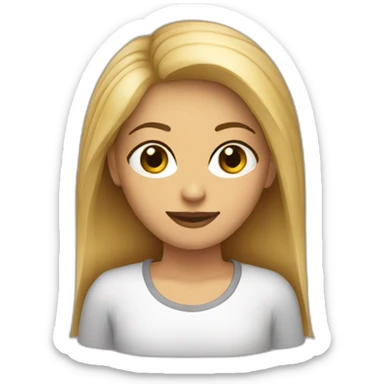 Chica 45 años rubia pelo corto estilo chico ojos marrones sticker