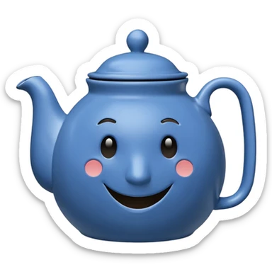 talking teapot blue sticker