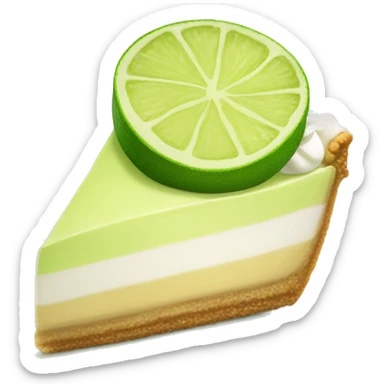 Slice of key lime pie sticker