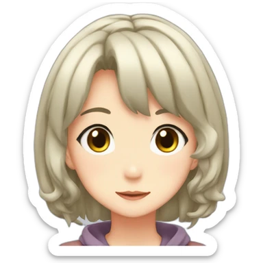 moe anime girl idol sticker