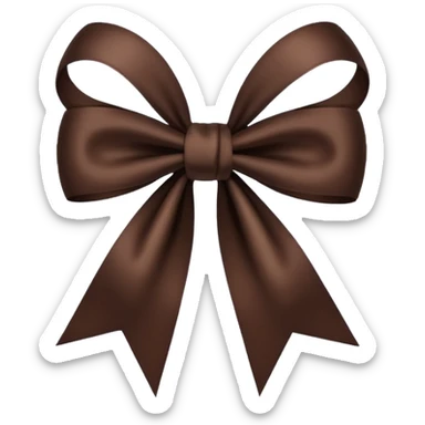 Dark Brown narrow bow sticker