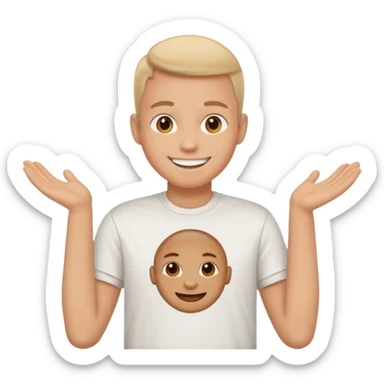 fais moi  un emoji avec un logo sur le tshirt sticker