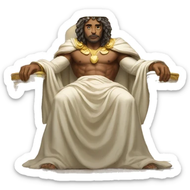 God on throne sticker