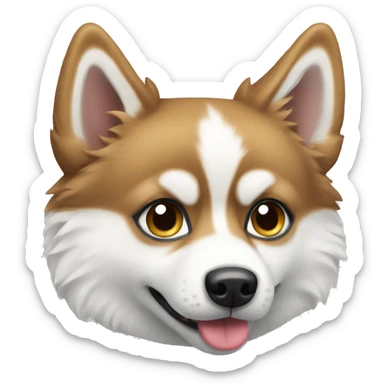 Pomsky dog sticker