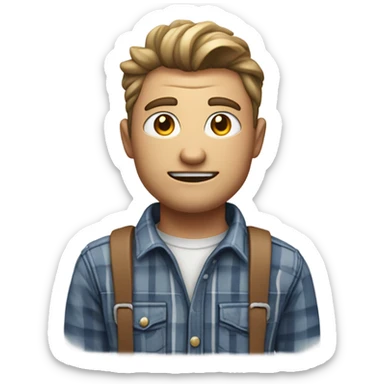 A white farmer with megaphone sticker