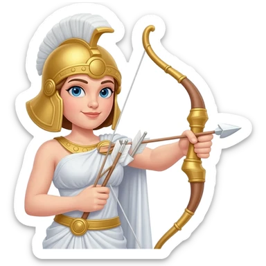 artemis bow arrow  greek god sticker