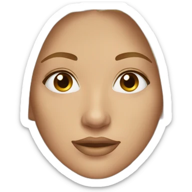 Women Brown eyes blond Long straigt hair sticker