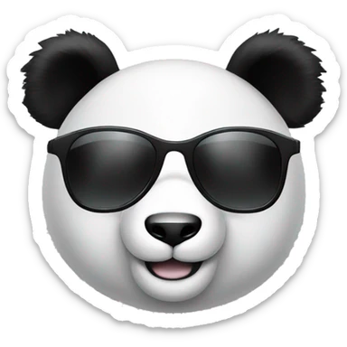 A panda woth sunglasses  sticker