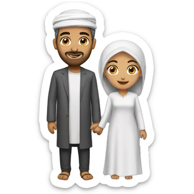 Arab couple  sticker