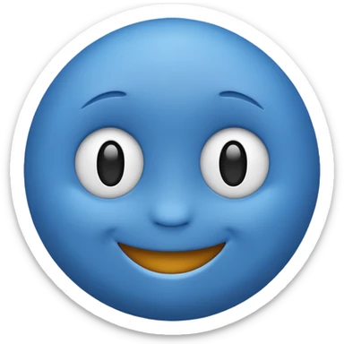Blue emoji meme sticker