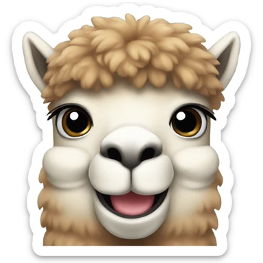 Alpaca smiling sticker