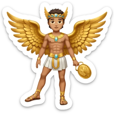 hermes greek god gold wing sandals sticker