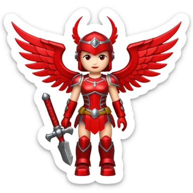 a roblox red valkyrie with no people sticker