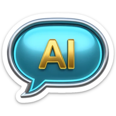  AI letters inside a speech bubble sticker