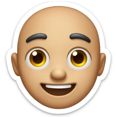 Emoji with red eyes after smoking weed  sticker