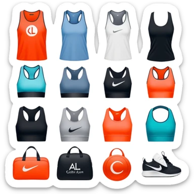 nile, alo, lululemon, calvin klein lables sticker