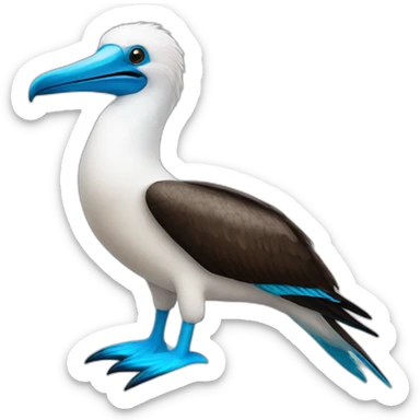 a blue footed-booby bird sticker