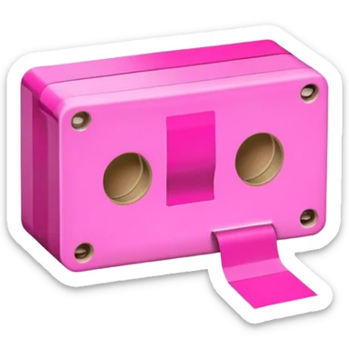 Pink tape sticker
