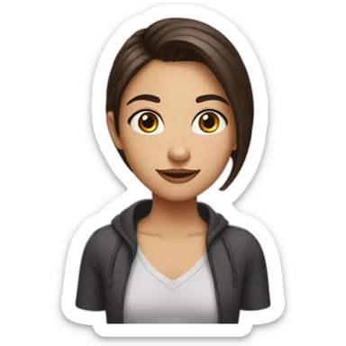 ADD Brunette girl sticker