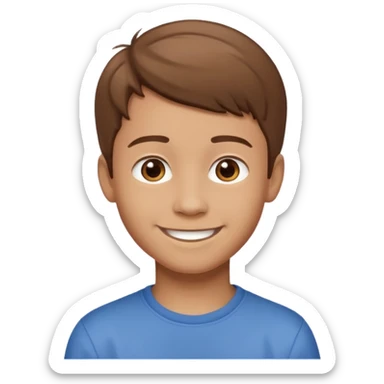 A boy sketch smiling sticker