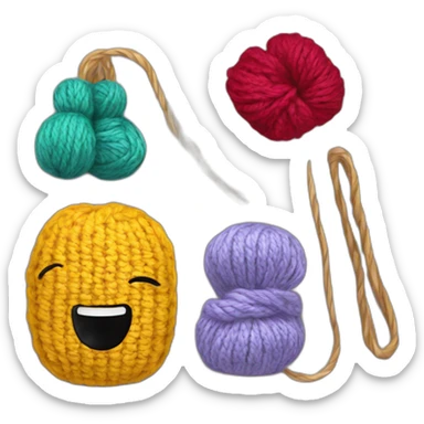 Crochet pull sticker