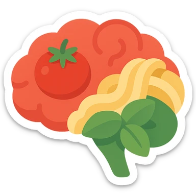 Tung Tung sahur italian brainrot as a flat color icon, playful, with a hint of Italian food, no text sticker