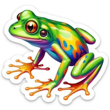 Frog on acid sticker