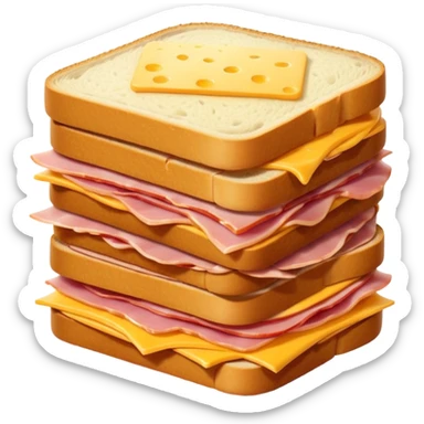 Bread ham fist cheese sandwich  sticker