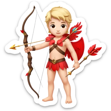 Full body Cupid with a bow sticker