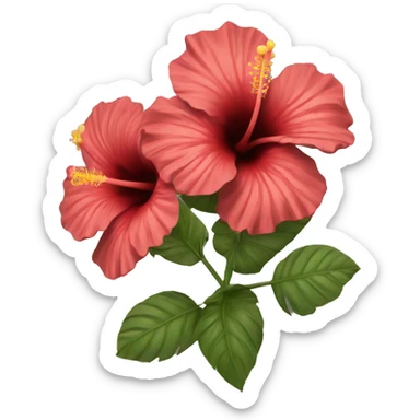 Bouquet of hibiscus  sticker