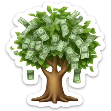 Money tree sticker