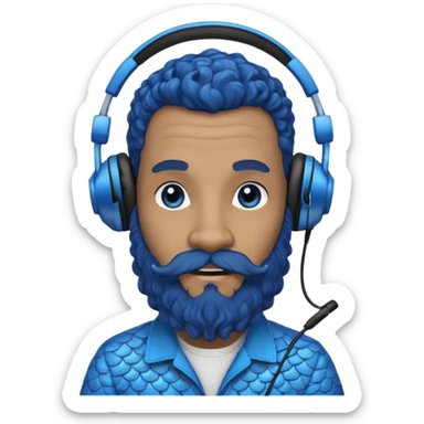 Make a logo for dj with sea goat with a name of Deejay Harris sticker