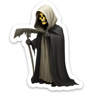Reaper with scythe sticker