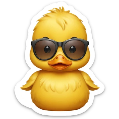 Baby duck with sunglasses sticker