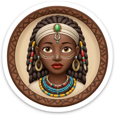 ethiopia mursi tribe lip plate sticker