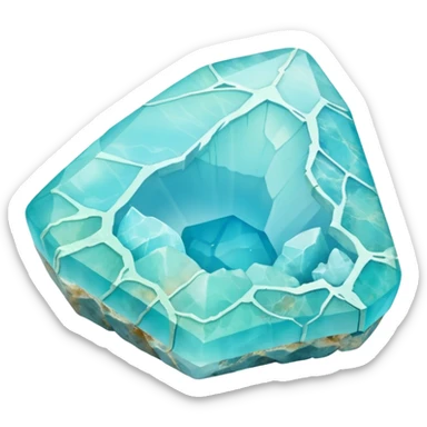 peruvian opal gemstone raw crystal mineral detailed sticker