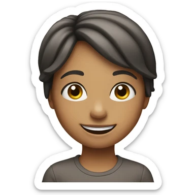 smiling girl by car outdoors sticker