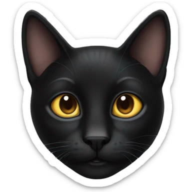 black cat sticker