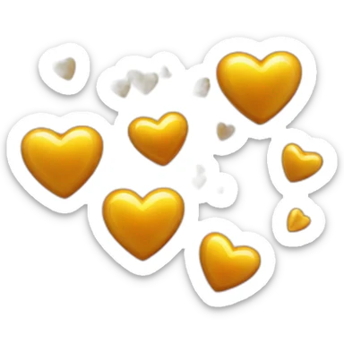 corazones negros con brillo 3d sticker